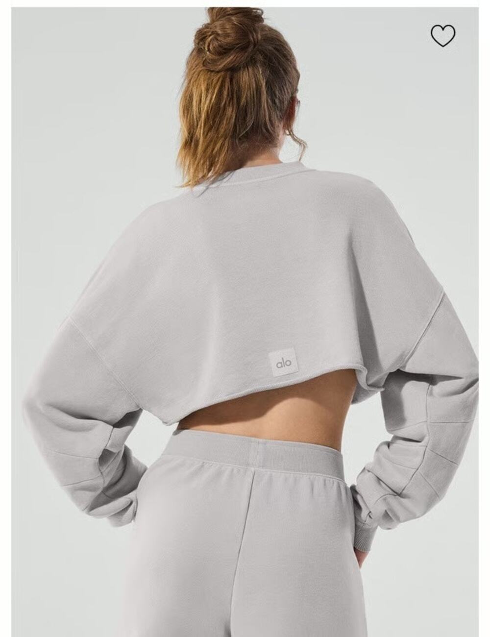 Alo extreme cropped long-sleeve sweatshirt 98$